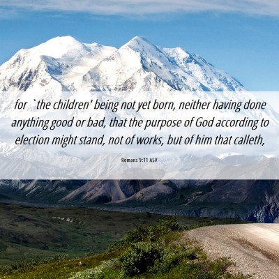 Picture 06 - Romans 9:11 ASV - for `the children' being not yet born, neither - Bible Verse Picture