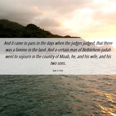 Picture 06 - Ruth 1:1 ASV - And it came to pass in the days when the judges - Bible Verse Picture