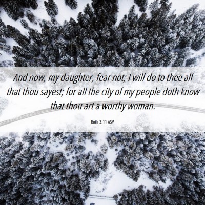 Picture 06 - Ruth 3:11 ASV - And now, my daughter, fear not; I will do to thee - Bible Verse Picture