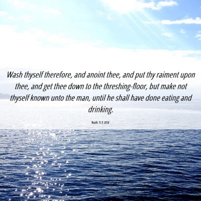 Picture 06 - Ruth 3:3 ASV - Wash thyself therefore, and anoint thee, and put - Bible Verse Picture
