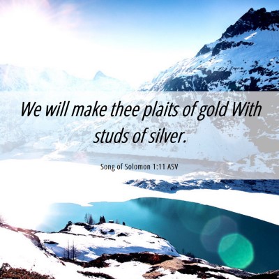 Picture 06 - Song of Solomon 1:11 ASV - We will make thee plaits of gold With studs of - Bible Verse Picture