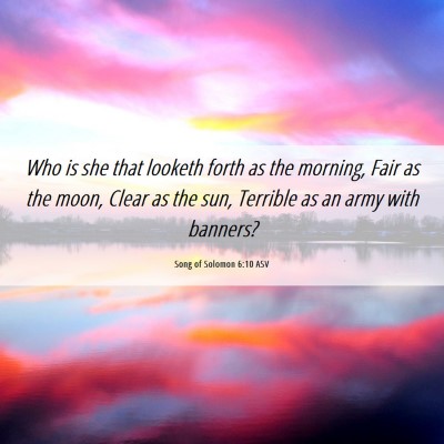 Picture 06 - Song of Solomon 6:10 ASV - Who is she that looketh forth as the morning, - Bible Verse Picture
