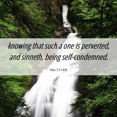 Picture 06 - Titus 3:11 ASV - knowing that such a one is perverted, and - Bible Verse Picture
