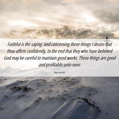 Picture 06 - Titus 3:8 ASV - Faithful is the saying, and concerning these - Bible Verse Picture