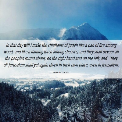 Picture 06 - Zechariah 12:6 ASV - In that day will I make the chieftains of Judah - Bible Verse Picture