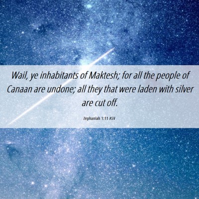 Picture 06 - Zephaniah 1:11 ASV - Wail, ye inhabitants of Maktesh; for all the - Bible Verse Picture