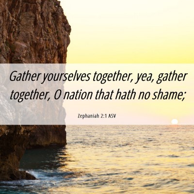 Picture 06 - Zephaniah 2:1 ASV - Gather yourselves together, yea, gather together, - Bible Verse Picture