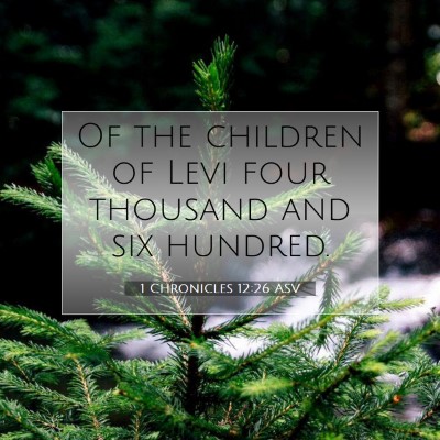 Picture 07 - 1 Chronicles 12:26 ASV - Of the children of Levi four thousand and six - Bible Verse Picture