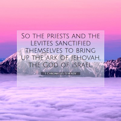 Picture 07 - 1 Chronicles 15:14 ASV - So the priests and the Levites sanctified - Bible Verse Picture