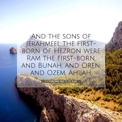 Picture 07 - 1 Chronicles 2:25 ASV - And the sons of Jerahmeel the first-born of - Bible Verse Picture