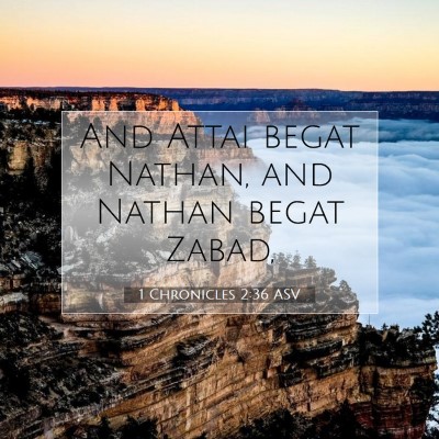 Picture 07 - 1 Chronicles 2:36 ASV - And Attai begat Nathan, and Nathan begat - Bible Verse Picture