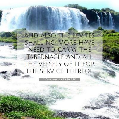Picture 07 - 1 Chronicles 23:26 ASV - and also the Levites shall no more have need to - Bible Verse Picture
