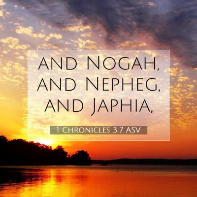 Picture 07 - 1 Chronicles 3:7 ASV - and Nogah, and Nepheg, and - Bible Verse Picture