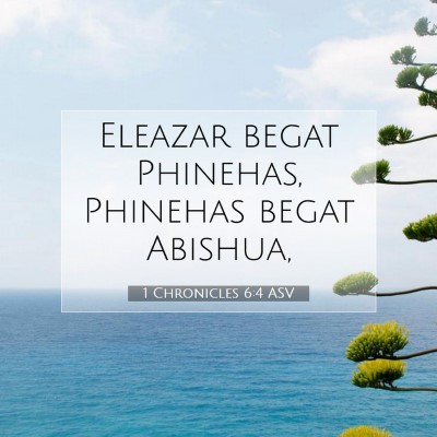 Picture 07 - 1 Chronicles 6:4 ASV - Eleazar begat Phinehas, Phinehas begat - Bible Verse Picture