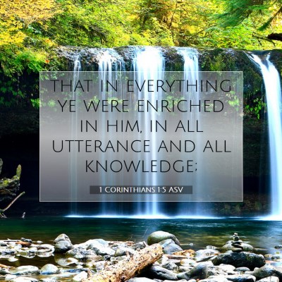 Picture 07 - 1 Corinthians 1:5 ASV - that in everything ye were enriched in him, in - Bible Verse Picture
