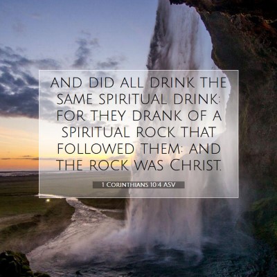 Picture 07 - 1 Corinthians 10:4 ASV - and did all drink the same spiritual drink: for - Bible Verse Picture