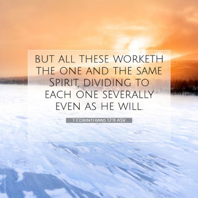 Picture 07 - 1 Corinthians 12:11 ASV - but all these worketh the one and the same - Bible Verse Picture