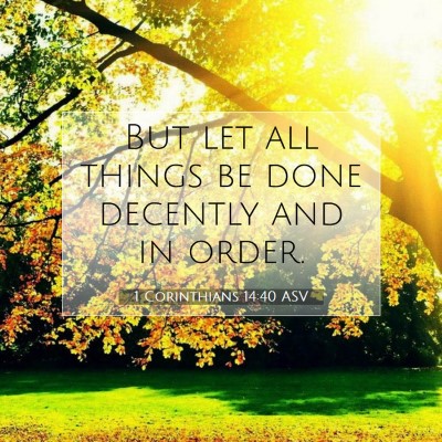 Picture 07 - 1 Corinthians 14:40 ASV - But let all things be done decently and in - Bible Verse Picture