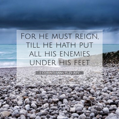 Picture 07 - 1 Corinthians 15:25 ASV - For he must reign, till he hath put all his - Bible Verse Picture