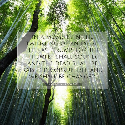 Picture 07 - 1 Corinthians 15:52 ASV - in a moment, in the twinkling of an eye, at the - Bible Verse Picture
