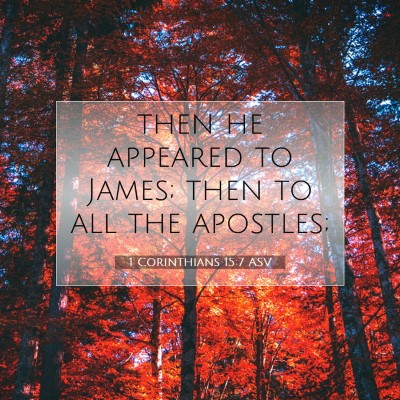 Picture 07 - 1 Corinthians 15:7 ASV - then he appeared to James; then to all the - Bible Verse Picture