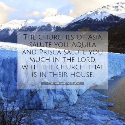 Picture 07 - 1 Corinthians 16:19 ASV - The churches of Asia salute you. Aquila and - Bible Verse Picture