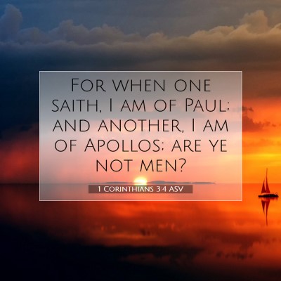Picture 07 - 1 Corinthians 3:4 ASV - For when one saith, I am of Paul; and another, I - Bible Verse Picture