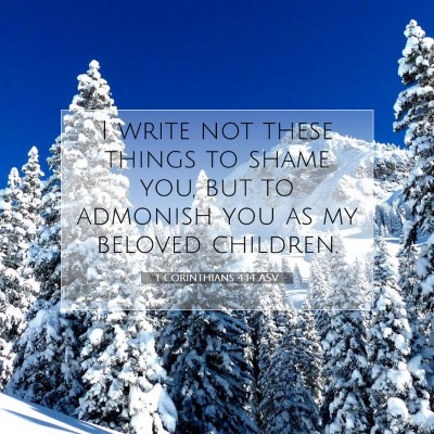 Picture 07 - 1 Corinthians 4:14 ASV - I write not these things to shame you, but to - Bible Verse Picture