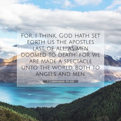 Picture 07 - 1 Corinthians 4:9 ASV - For, I think, God hath set forth us the apostles - Bible Verse Picture