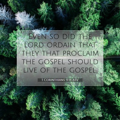Picture 07 - 1 Corinthians 9:14 ASV - Even so did the Lord ordain that they that - Bible Verse Picture