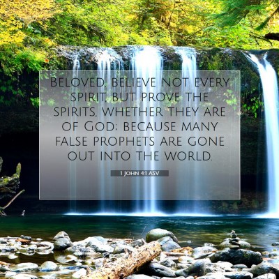 Picture 07 - 1 John 4:1 ASV - Beloved, believe not every spirit, but prove the - Bible Verse Picture