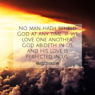 Picture 07 - 1 John 4:12 ASV - No man hath beheld God at any time: if we love - Bible Verse Picture