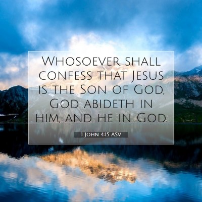 Picture 07 - 1 John 4:15 ASV - Whosoever shall confess that Jesus is the Son of - Bible Verse Picture