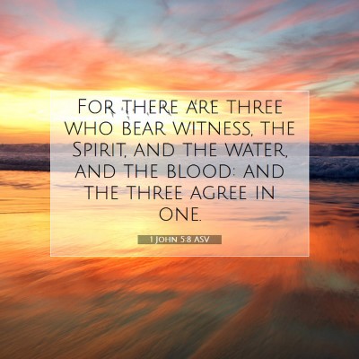 Picture 07 - 1 John 5:8 ASV - For there are three who bear witness, the Spirit, - Bible Verse Picture