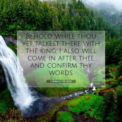 Picture 07 - 1 Kings 1:14 ASV - Behold, while thou yet talkest there with the - Bible Verse Picture