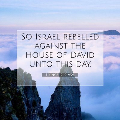 Picture 07 - 1 Kings 12:19 ASV - So Israel rebelled against the house of David - Bible Verse Picture