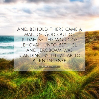 Picture 07 - 1 Kings 13:1 ASV - And, behold, there came a man of God out of Judah - Bible Verse Picture