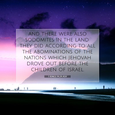 Picture 07 - 1 Kings 14:24 ASV - and there were also sodomites in the land: they - Bible Verse Picture