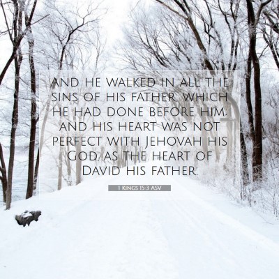 Picture 07 - 1 Kings 15:3 ASV - And he walked in all the sins of his father, - Bible Verse Picture
