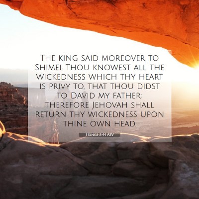 Picture 07 - 1 Kings 2:44 ASV - The king said moreover to Shimei, Thou knowest - Bible Verse Picture