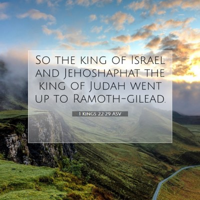 Picture 07 - 1 Kings 22:29 ASV - So the king of Israel and Jehoshaphat the king of - Bible Verse Picture