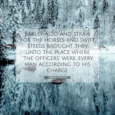 Picture 07 - 1 Kings 4:28 ASV - Barley also and straw for the horses and swift - Bible Verse Picture