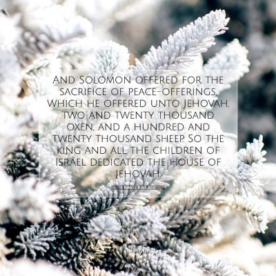 Picture 07 - 1 Kings 8:63 ASV - And Solomon offered for the sacrifice of - Bible Verse Picture