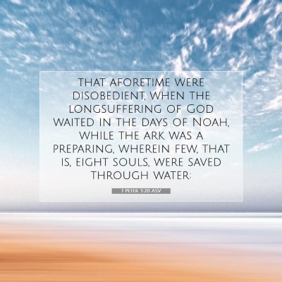 Picture 07 - 1 Peter 3:20 ASV - that aforetime were disobedient, when the - Bible Verse Picture