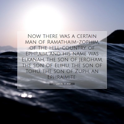 Picture 07 - 1 Samuel 1:1 ASV - Now there was a certain man of Ramathaim-zophim, - Bible Verse Picture