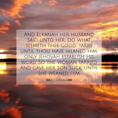 Picture 07 - 1 Samuel 1:23 ASV - And Elkanah her husband said unto her, Do what - Bible Verse Picture