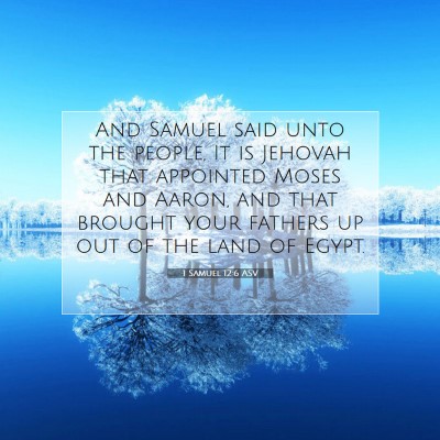 Picture 07 - 1 Samuel 12:6 ASV - And Samuel said unto the people, It is Jehovah - Bible Verse Picture