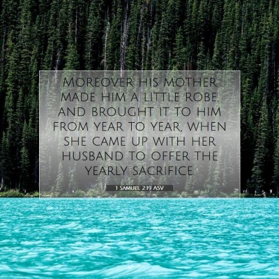 Picture 07 - 1 Samuel 2:19 ASV - Moreover his mother made him a little robe, and - Bible Verse Picture