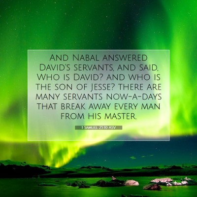 Picture 07 - 1 Samuel 25:10 ASV - And Nabal answered David's servants, and said, - Bible Verse Picture