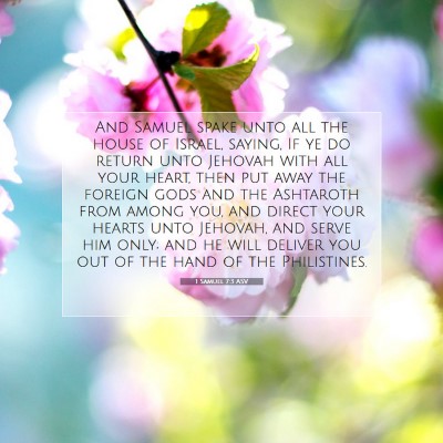 Picture 07 - 1 Samuel 7:3 ASV - And Samuel spake unto all the house of Israel, - Bible Verse Picture